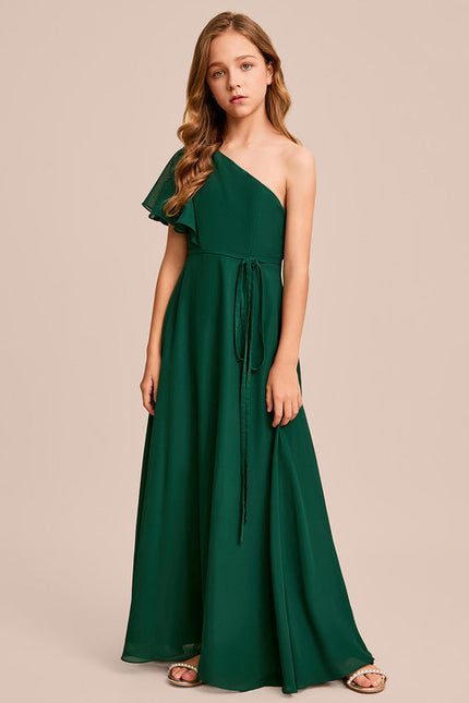 Robe Demoiselle D'Honneur Vert Poudré Élégant - gallery 4
