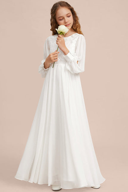 Robe Demoiselle D'Honneur Élégante Enfantine - gallery 1