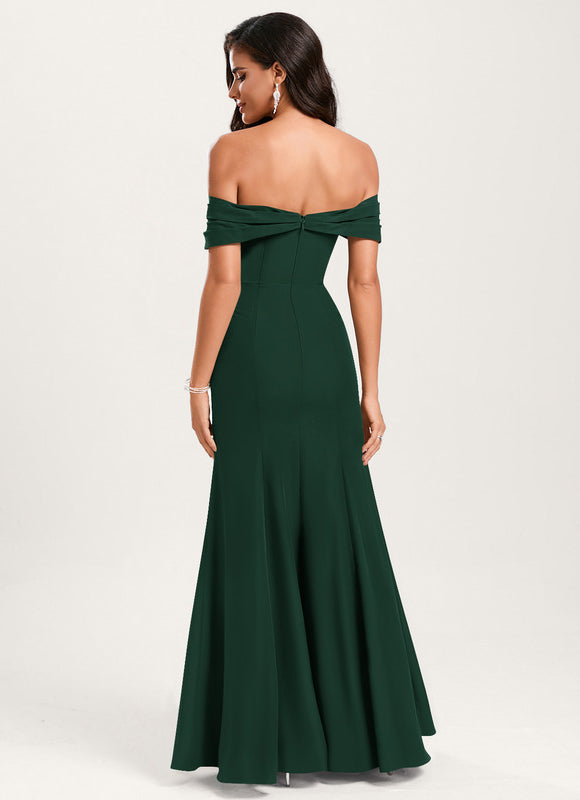 Robe Demoiselle D'Honneur Vert Kaki - gallery 5