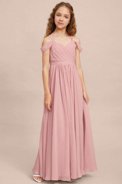 Robe Demoiselle D'Honneur Flottante Cerise