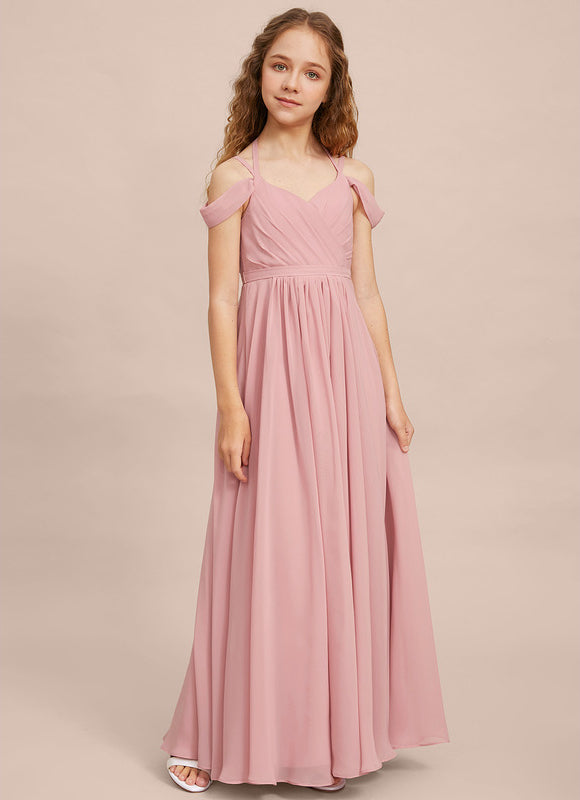 Robe Demoiselle D'Honneur Flottante Cerise