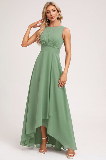 Robe Demoiselle D'Honneur Mousseline Verte - gallery 1