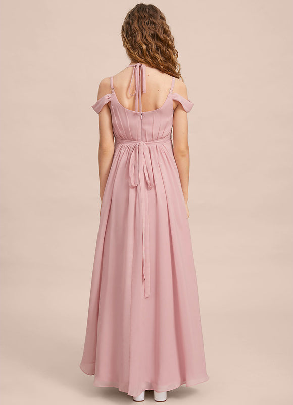 Robe Demoiselle D'Honneur Flottante Cerise - gallery 6