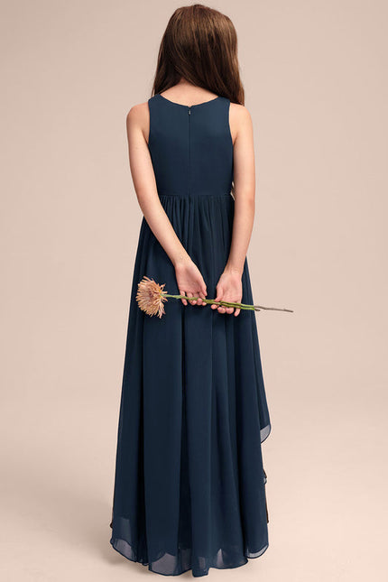 Robe Demoiselle D'Honneur Nuit Marine Fluide - gallery 4