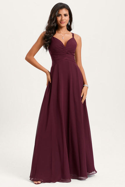 Robe Demoiselle D'Honneur Mousseline Beige