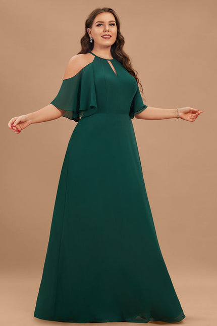 Robe Demoiselle D'Honneur Vert Canard - gallery 4