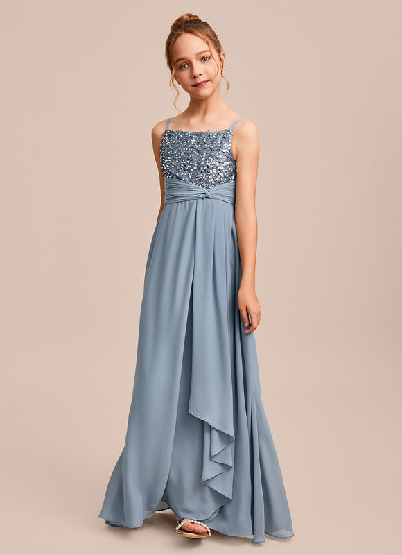 Robe Demoiselle D'Honneur Pailletée Céleste