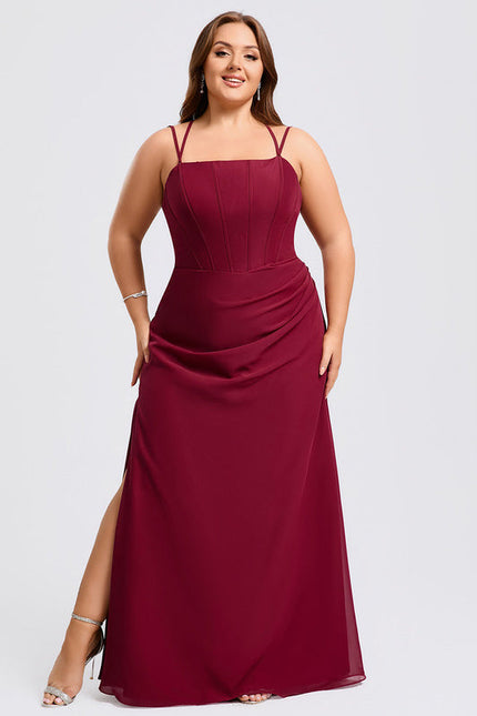 Robe Demoiselle D'Honneur Col Carré Ébène - gallery 6