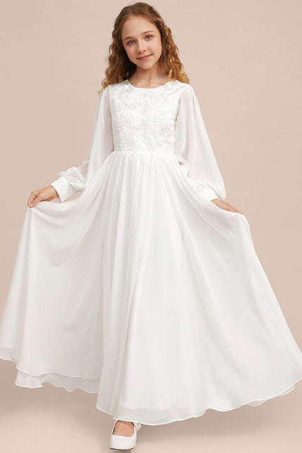 Robe Demoiselle D'Honneur Élégante Enfantine - gallery 6