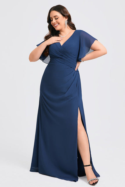 Robe Demoiselle D'Honneur À Volants Rose Pâle - gallery 8