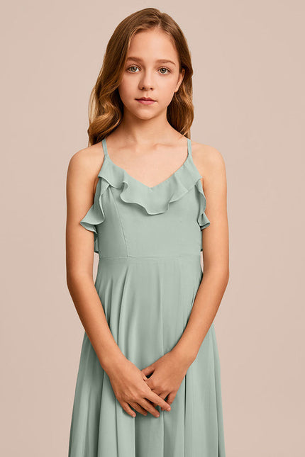 Robe Demoiselle D'Honneur Verte Éthérée - gallery 4