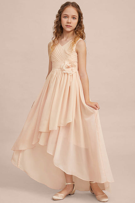 Robe Demoiselle D'Honneur Flou Pêche