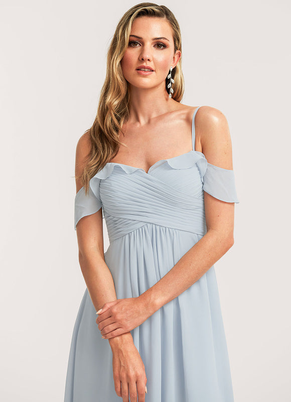 Robe Demoiselle D'Honneur Fluide Ciel - gallery 3