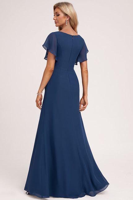 Robe Demoiselle D'Honneur À Volants Rose Pâle - gallery 1