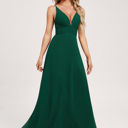 Robe Demoiselle D'Honneur Mousseline Beige