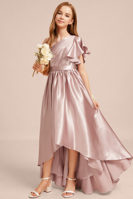 Robe Demoiselle D'Honneur Satin Rose Clair