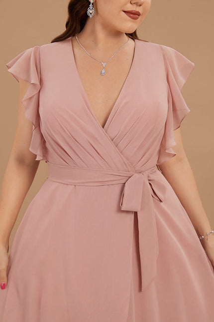 Robe Demoiselle D'Honneur Asymétrique Fluide - gallery 6