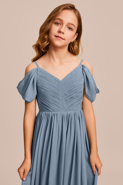 Robe Demoiselle D'Honneur Flottante Cerise - gallery 4