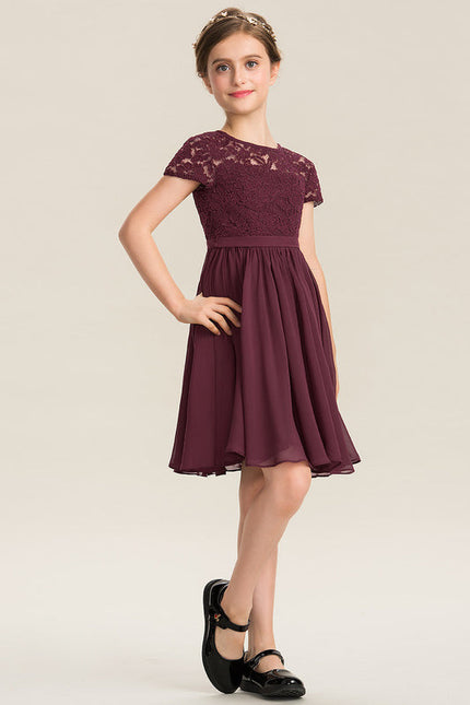 Robe Demoiselle D'Honneur Courte Dentelle - gallery 2