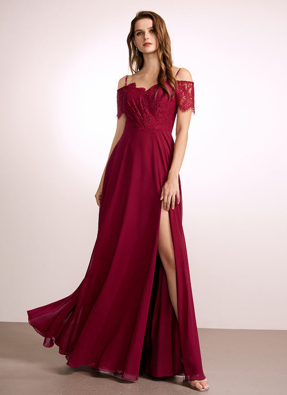 Robe Demoiselle D'Honneur Fluide Rose Pâle - gallery 2