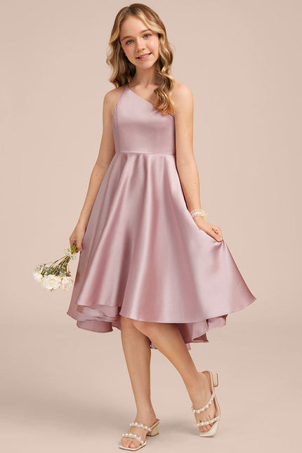 Robe Demoiselle D'Honneur Satin Lilas Chic - gallery 1