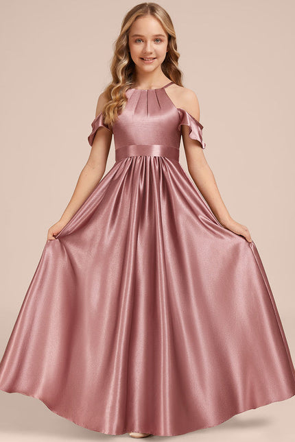 Robe Demoiselle D'Honneur Satin Bordeaux