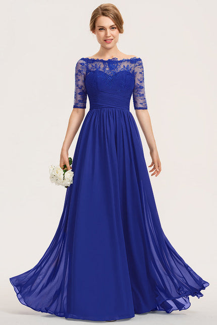 Robe Demoiselle D'Honneur Cobalt Élégante