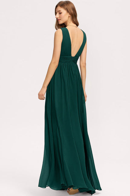 Robe Demoiselle D'Honneur Élégante Bordeaux - gallery 7