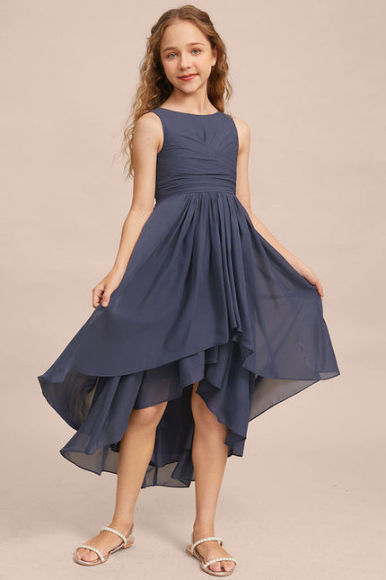 Robe Demoiselle D'Honneur Nuit Marine Fluide - gallery 6