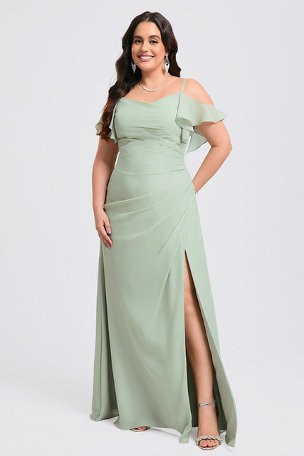 Robe Demoiselle D'Honneur Fluide Ciel - gallery 9