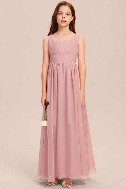 Robe Demoiselle D'Honneur Rose Poudré Élégant - gallery 7