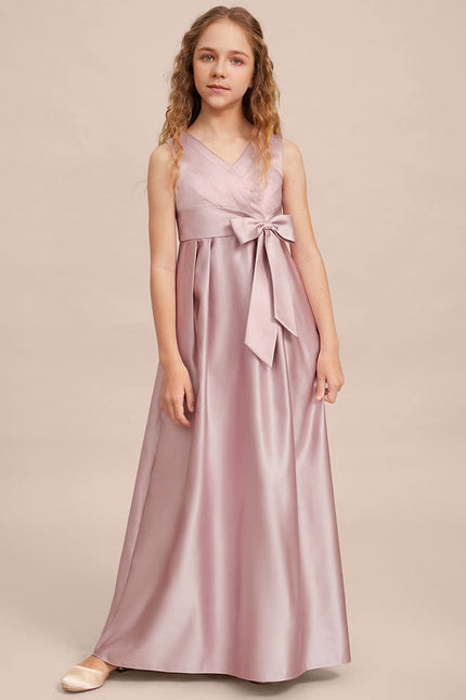 Robe Demoiselle D'Honneur Satinée Lilas - gallery 1