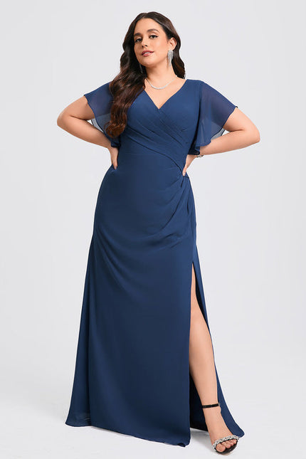 Robe Demoiselle D'Honneur À Volants Rose Pâle - gallery 9