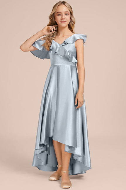 Robe Demoiselle D'Honneur Fluide À Volants - gallery 1