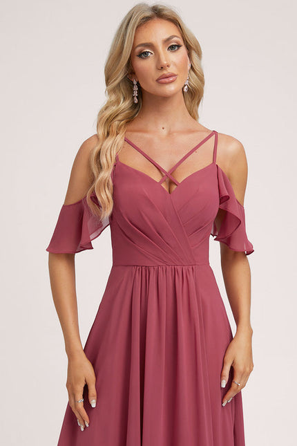 Robe Demoiselle D'Honneur Fluide Ciel - gallery 4