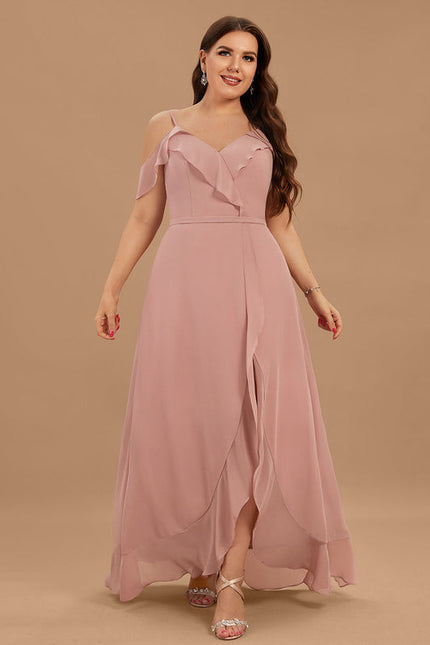 Robe Demoiselle D'Honneur Asymétrique Fluide - gallery 4