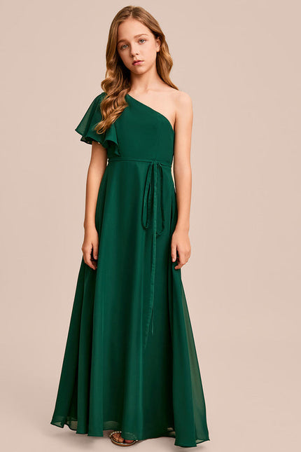 Robe Demoiselle D'Honneur Vert Poudré Élégant - gallery 3