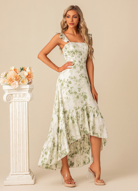 Robe Demoiselle D'Honneur Florale Élégante - gallery 1