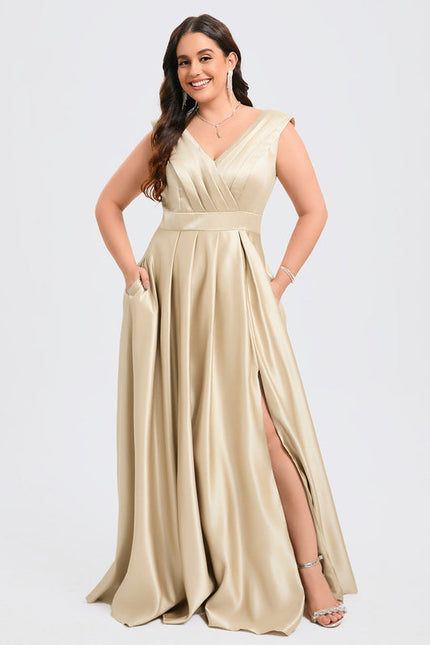 Robe Demoiselle D'Honneur Rose Satin - gallery 8