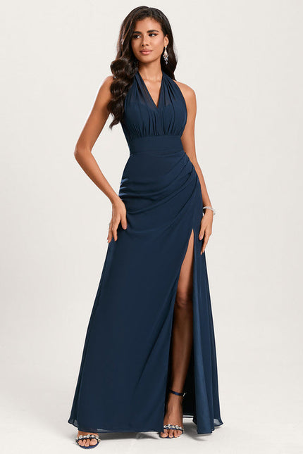 Robe Demoiselle D'Honneur Élégance Marine - gallery 3