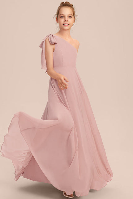 Robe Demoiselle D'Honneur Unicolore Élégante - gallery 3