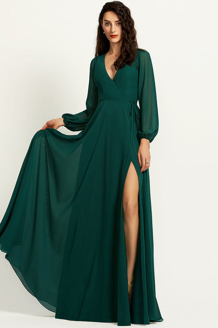 Robe Demoiselle D'Honneur Mousseline Beige - gallery 3