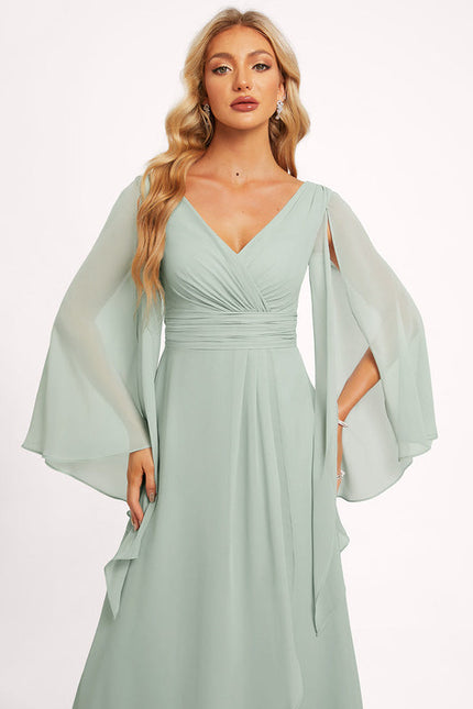 Robe Demoiselle D'Honneur Asymétrique Fluide - gallery 5