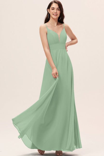 Robe Demoiselle D'Honneur Mousseline Beige