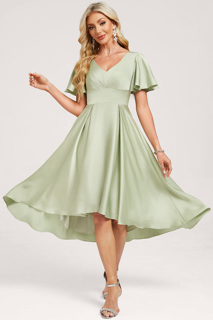 Robe Demoiselle D'Honneur Éclat Vert Doux - gallery 2