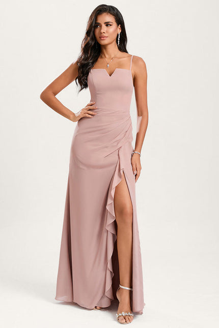 Robe Demoiselle D'Honneur Rose Drapée - gallery 2