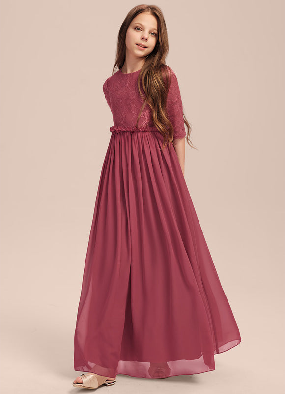 Robe Demoiselle D'Honneur Rouge Élégant Longueur - gallery 4