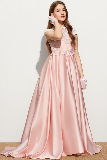 Robe Demoiselle D'Honneur Lueur Satinée Rosée - gallery 3