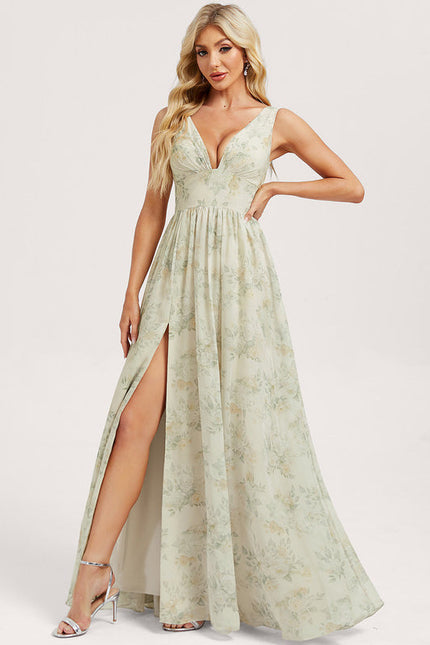 Robe Demoiselle D'Honneur Mousseline Beige