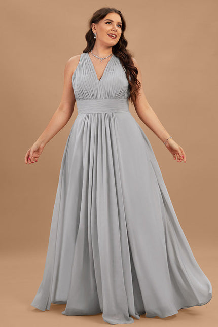 Robe Demoiselle D'Honneur Élégance Marine Flottante - gallery 6